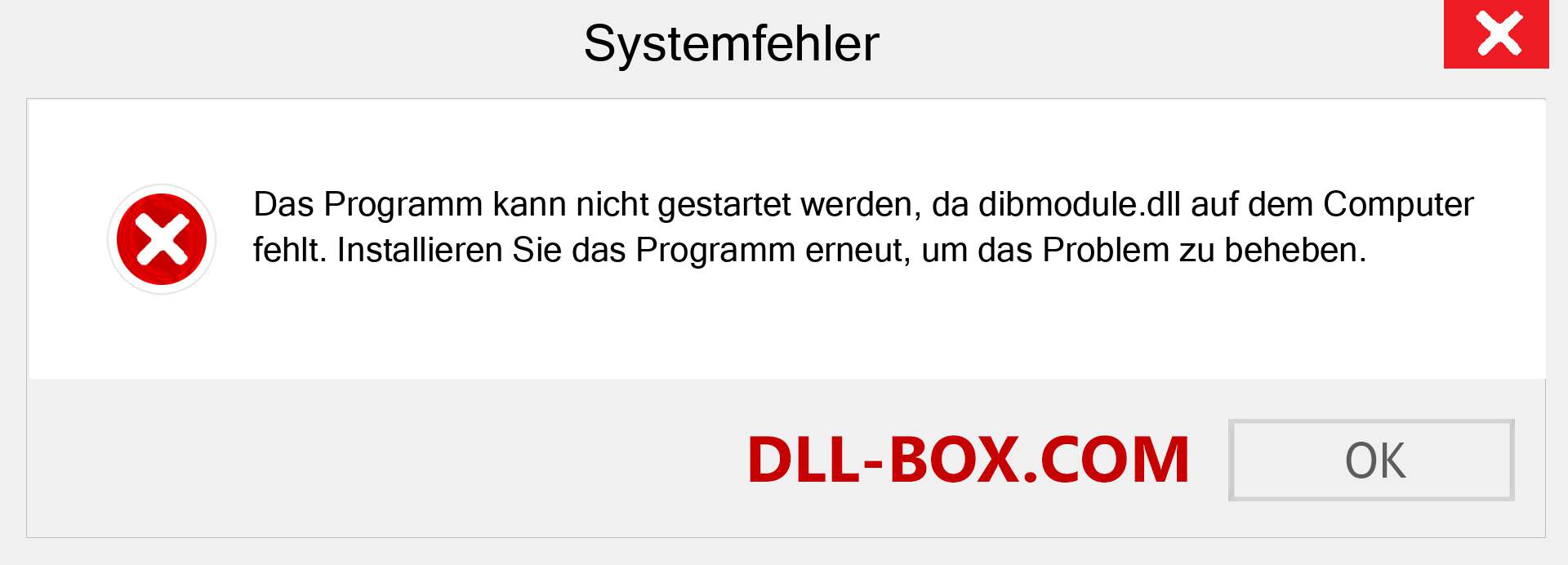 dibmodule.dll-Datei fehlt?. Download für Windows 7, 8, 10 - Fix dibmodule dll Missing Error unter Windows, Fotos, Bildern